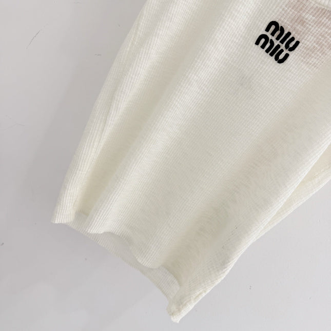 MIUMIU 26S SHORT-SLEEVED SWEATER STYLE 1095