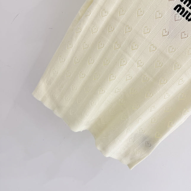 MIUMIU 26S SHORT-SLEEVED SWEATER STYLE 1076