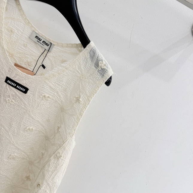 MIUMIU 26S LACE TANK TOP STYLE 1071