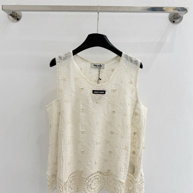 MIUMIU 26S LACE TANK TOP STYLE 1071