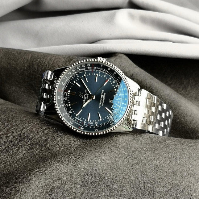 NAVITIMER AUTOMATIC 41 STEEL BEZEL MIDNIGHT BLUE DIAL