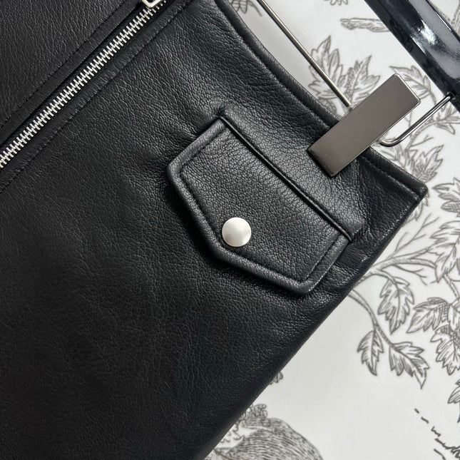 PRADA SHORT LEATHER SKIRT WITH ZIPPER 274475