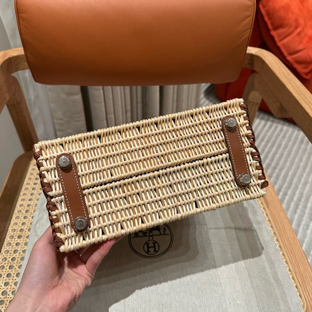HM BIRKIN PICNIC 25 CM IN CAMEL CALFSKIN SILVER HARDWARE