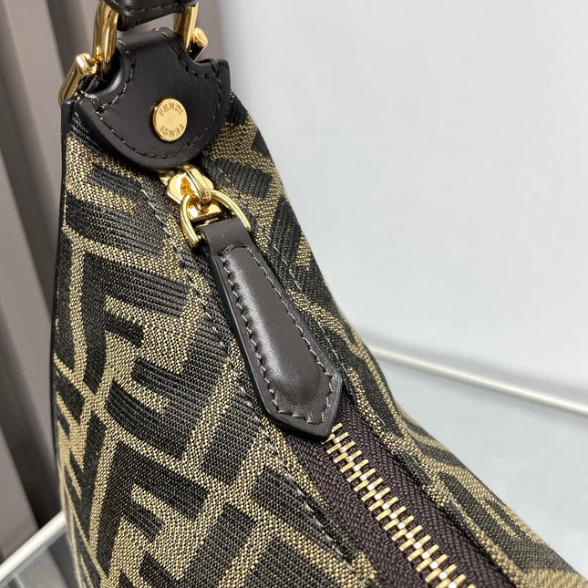 FENDIGRAPHY MEDIUM 29 IN GURKHA JACQUARD FABRIC FF MOTIF GOLD HARDWARE