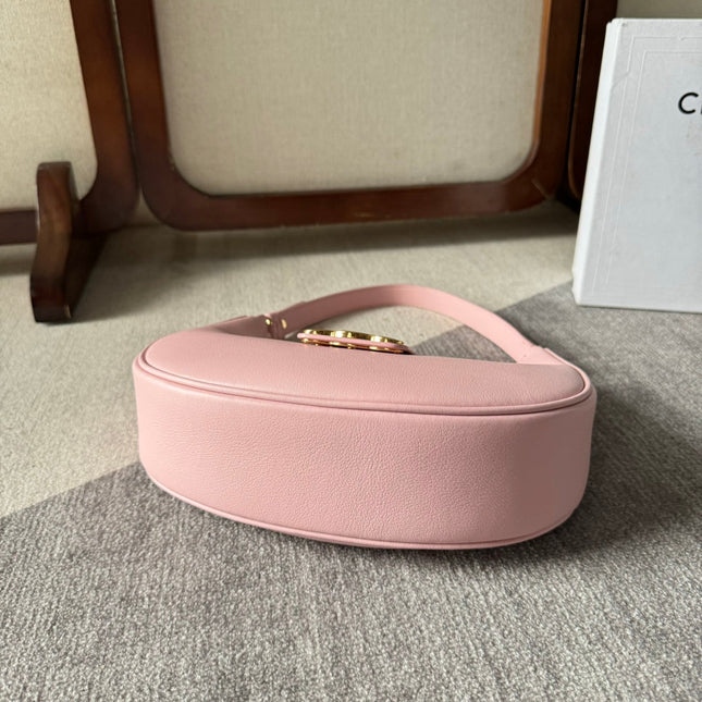MEDIUM AVA TRIOMPHE BAG 23 IN LIGHT PINK SMOOTH CALFSKIN GOLD HARDWARE