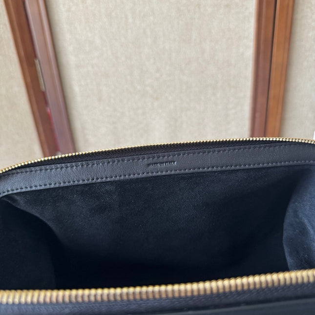 CELINE 26S DOCTOR'S POUCH HANDBAG 35 IN BLACK CALFSKIN