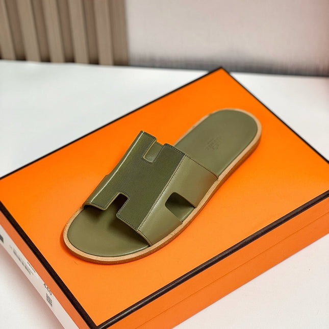 IZMIR SANDAL OLIVE MIX MOSS LAMBSKIN