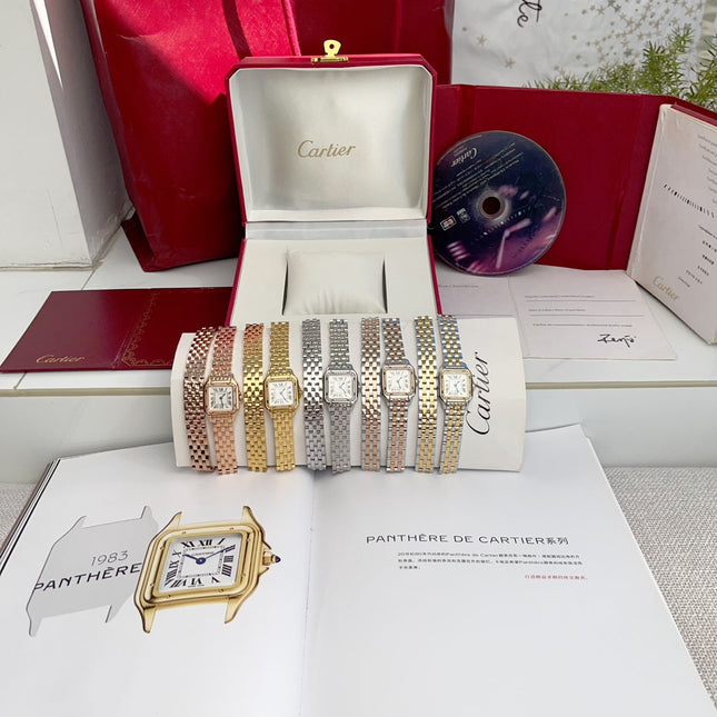 PANTHÈRE DE CARTIER WATCH GOLD CASE WITH CRYSTALS