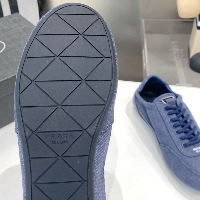 PRADA 26S SNEAKERS IN DARK BLUE FABRIC
