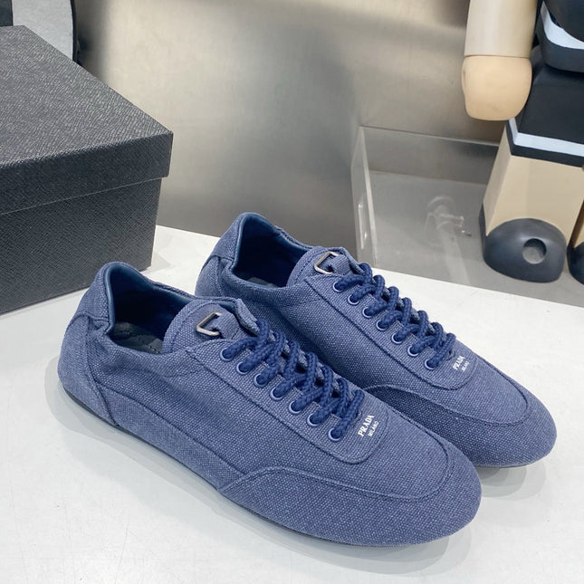 PRADA 26S SNEAKERS IN DARK BLUE FABRIC
