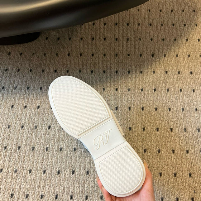 VIV' SKATE SNEAKERS IN WHITE SMOOTH CALFSKIN CRYSTAL BUCKLE