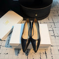 THE ROW 26S POINTED TOE HIGH HEELS 35MM IN BLACK CALFSKIN