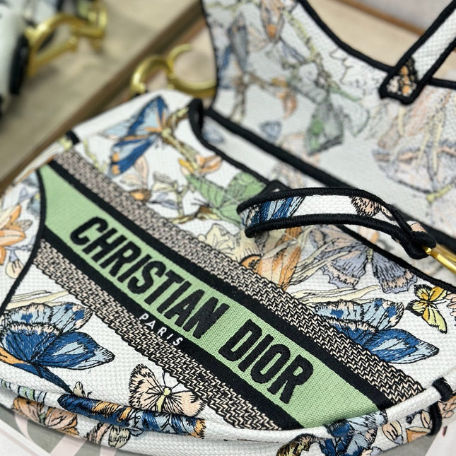 DIOR 26S SADDLE BAG 25 IN MUTICOLOR WOVEN FABRIC STYLE 3