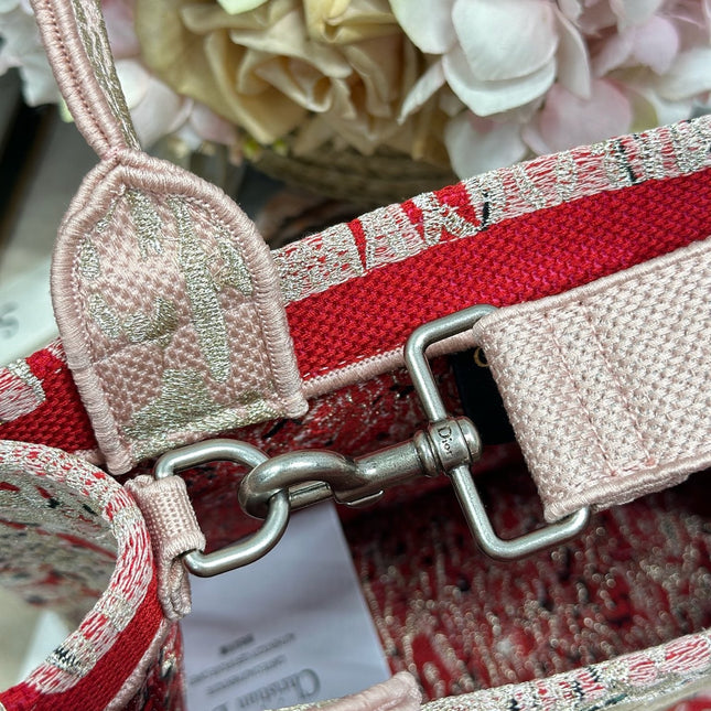 DIOR 26S MINI BOOK TOTE 26 IN LIGHT BEIGE WOVEN FABRIC STYLE 1