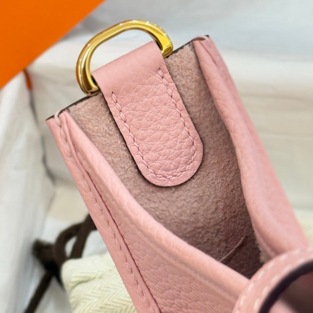 HM 26S EVELYNE BAG 23CM IN PINK GRAINED CALFSKIN