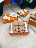 CHYPRE SANDALS IN DARK BEIGE SUEDE