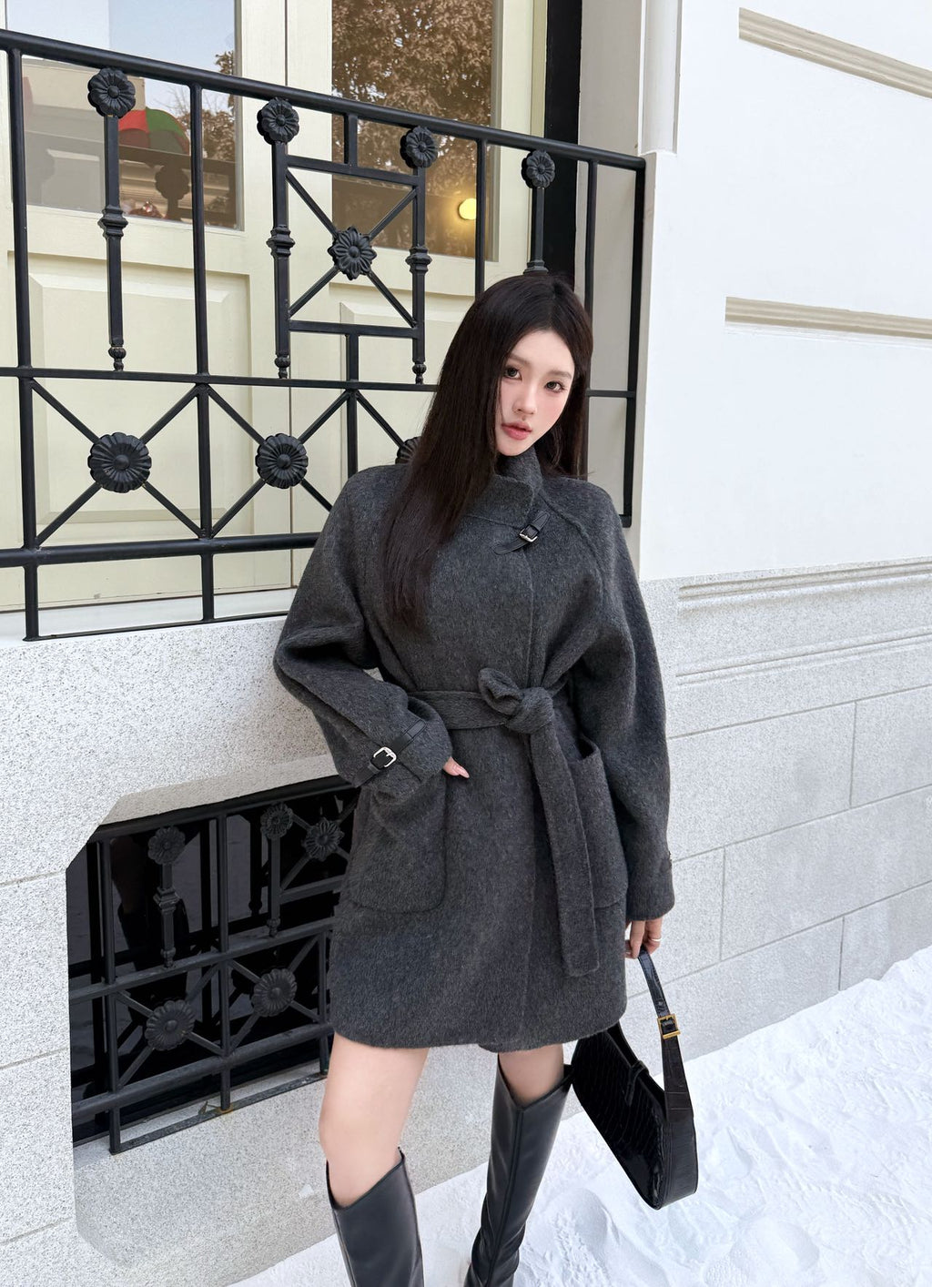 HERMES 25S CROPPED STAND-COLLAR JACKET 445