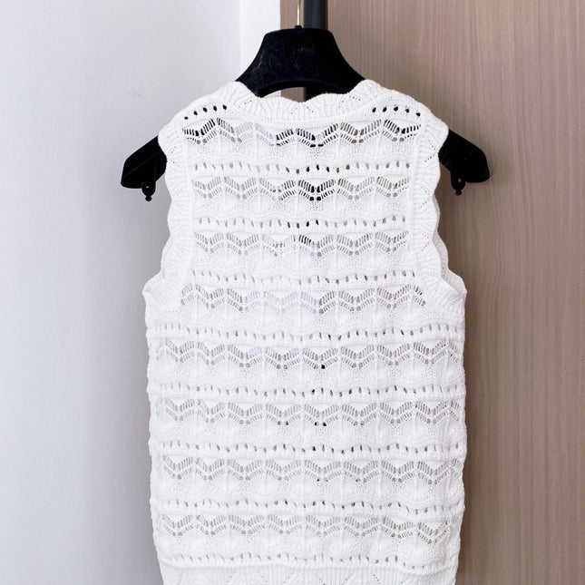 CHANEL 26S V-NECK KNITTED VEST 861