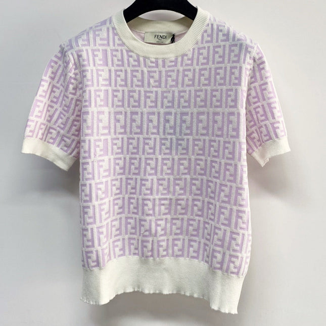 FENDI 26S SHORT SLEEVE KNIT T-SHIRT 216