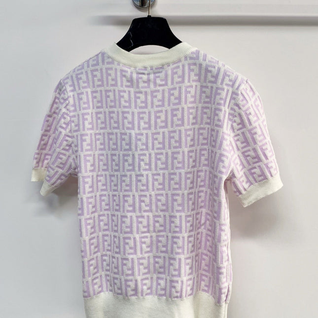 FENDI 26S SHORT SLEEVE KNIT T-SHIRT 216