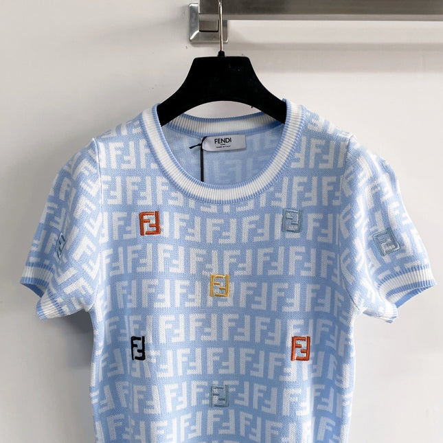 FENDI 26S SHORT SLEEVE KNIT TOP 161