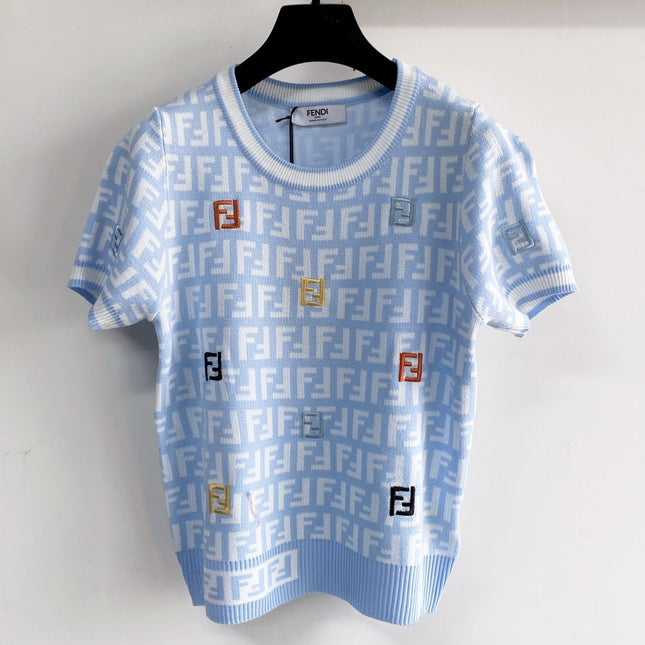 FENDI 26S SHORT SLEEVE KNIT TOP 161