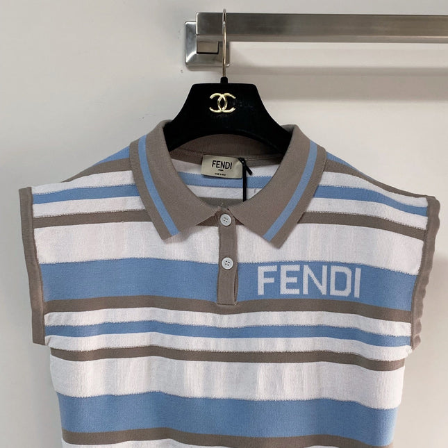 FENDI 26S SHORT SLEEVE KNIT POLO 137