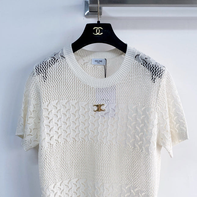 CELINE 26S KNIT SHORT SLEEVE TOP 213