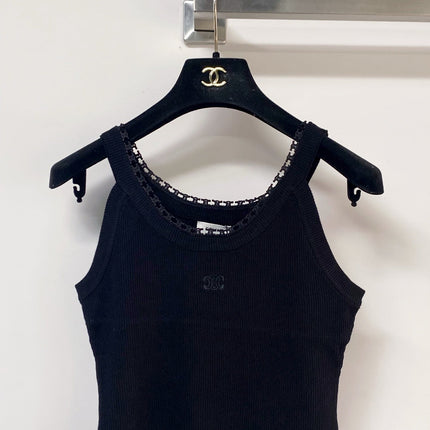 CELINE 26S LOGO RIBBED TANK TOP 194