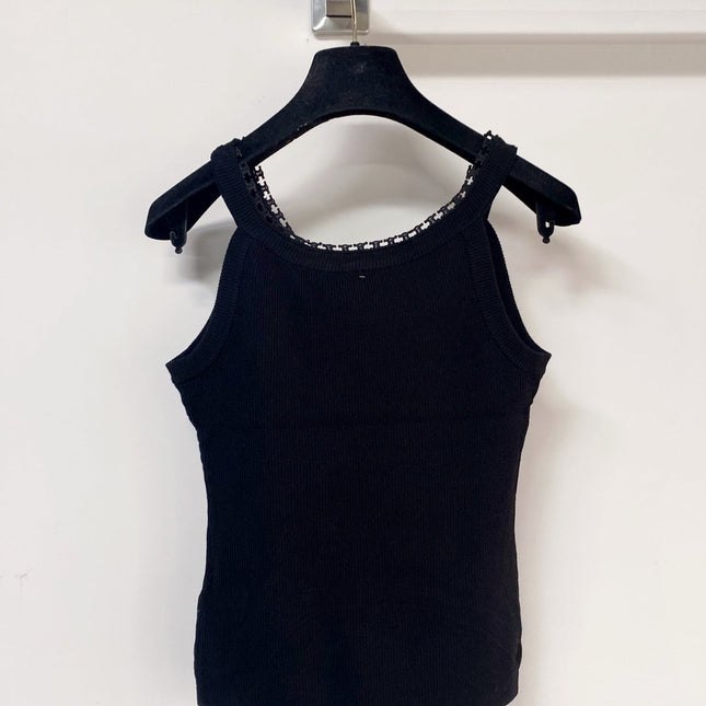 CELINE 26S LOGO RIBBED TANK TOP 194