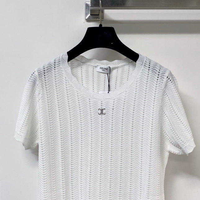 CELINE 26S KNIT SHORT SLEEVE SWEATER 197