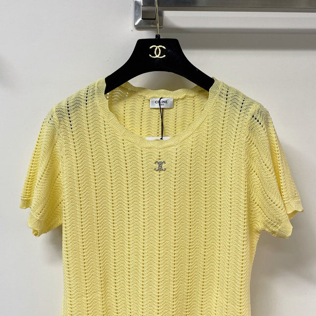 CELINE 26S KNIT SHORT SLEEVE SWEATER 196
