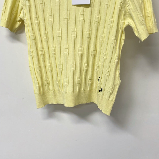 CELINE 26S LOGO SHORT-SLEEVE KNIT TOP 186