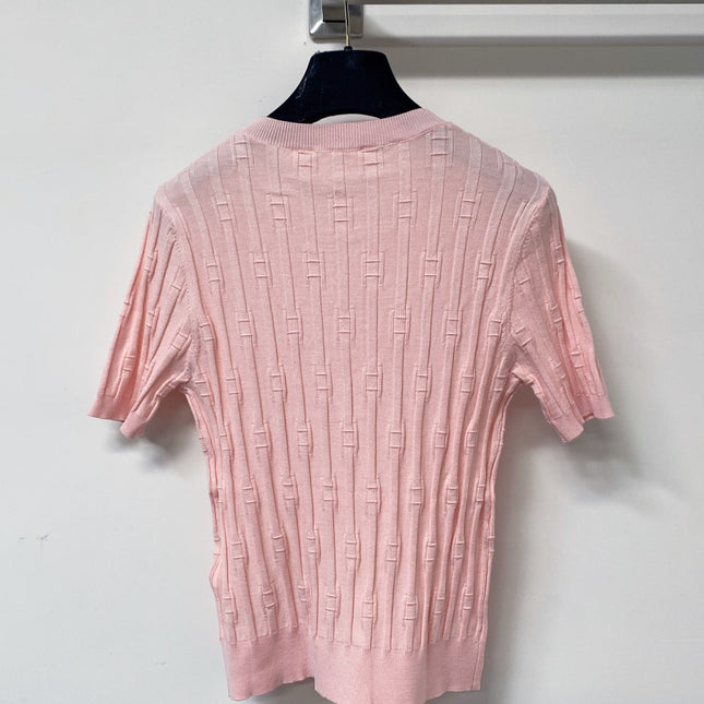 CELINE 26S LOGO SHORT-SLEEVE KNIT TOP 185