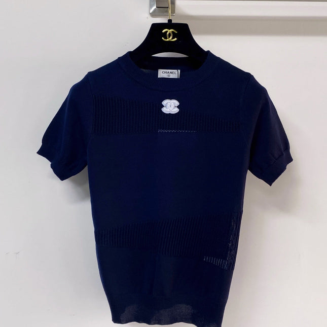 CHANEL 26S SHORT-SLEEVE KNIT TOP STYLE 1087