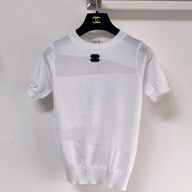 CHANEL 26S SHORT-SLEEVE KNIT TOP STYLE 1086