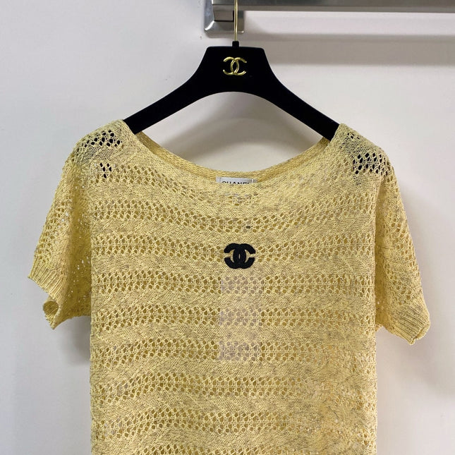 CHANEL 26S SHORT-SLEEVE KNIT TOP STYLE 1089