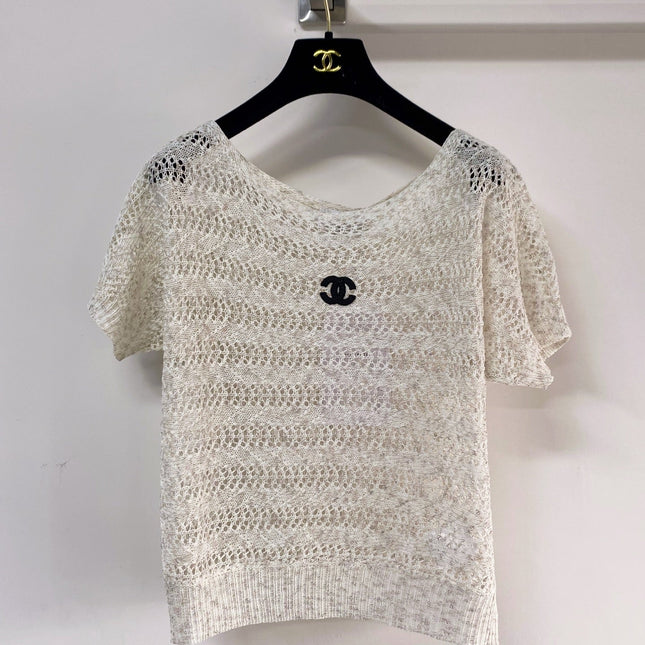 CHANEL 26S SHORT-SLEEVE KNIT TOP STYLE 1088