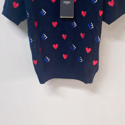 FENDI 26S KNIT SHORT SLEEVE KNIT TOP 031