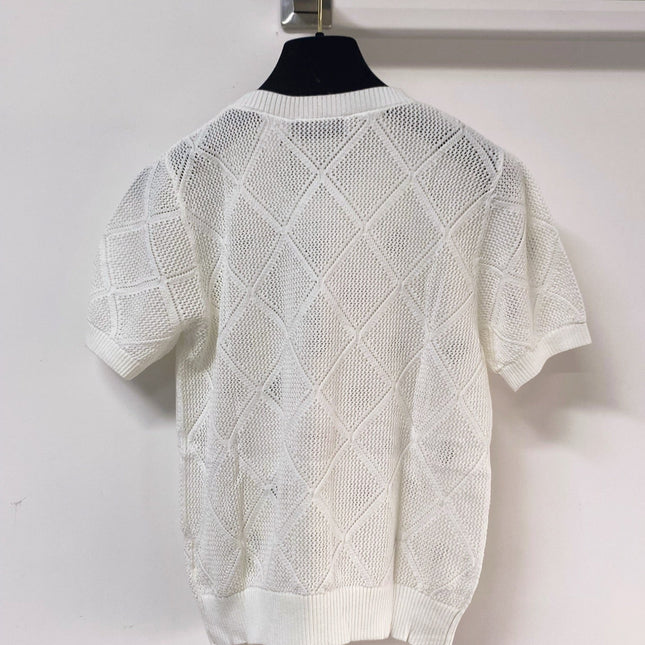 FENDI 26S KNIT SHORT SLEEVE KNIT TOP 030