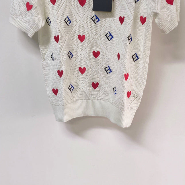 FENDI 26S KNIT SHORT SLEEVE KNIT TOP 030