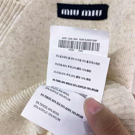 MIUMIU 26S SHORT-SLEEVED SWEATER STYLE 1145