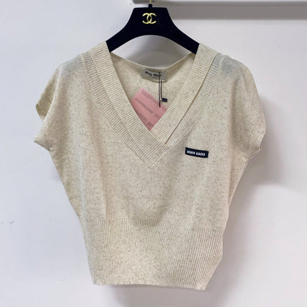 MIUMIU 26S SHORT-SLEEVED SWEATER STYLE 1145