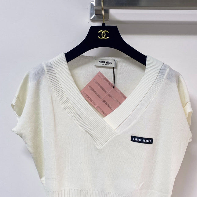 MIUMIU 26S SHORT-SLEEVED SWEATER STYLE 1144