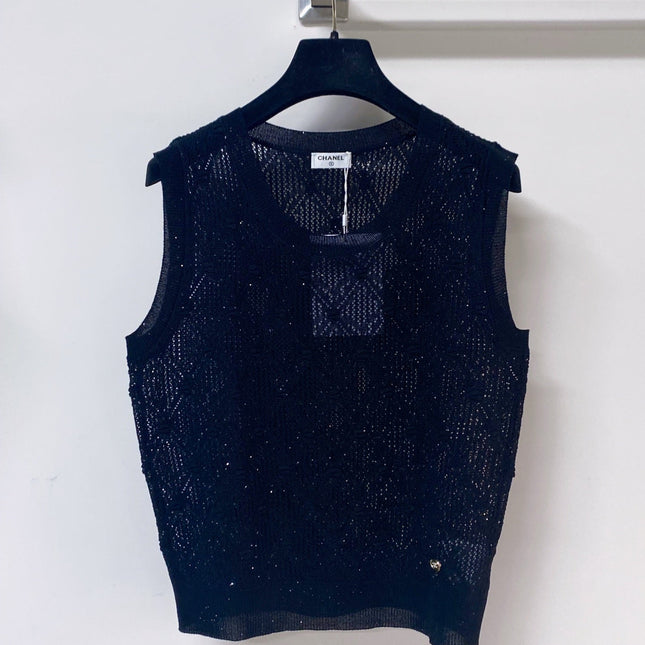 CHANEL 26S SLEEVELESS SWEATER STYLE 1049
