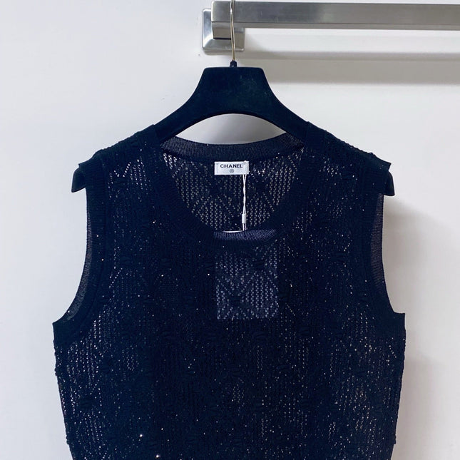CHANEL 26S SLEEVELESS SWEATER STYLE 1049