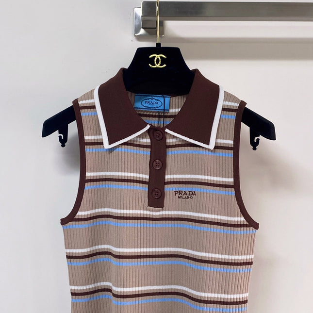 PRADA 26S SLEEVELESS POLO SHIRT STYLE 891