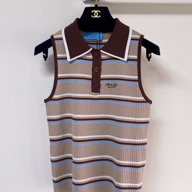 PRADA 26S SLEEVELESS POLO SHIRT STYLE 891