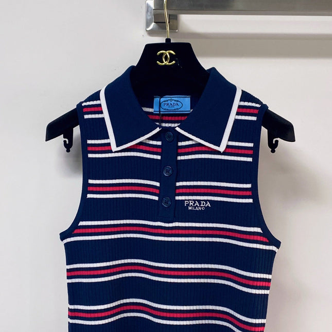 PRADA 26S SLEEVELESS POLO SHIRT STYLE 890