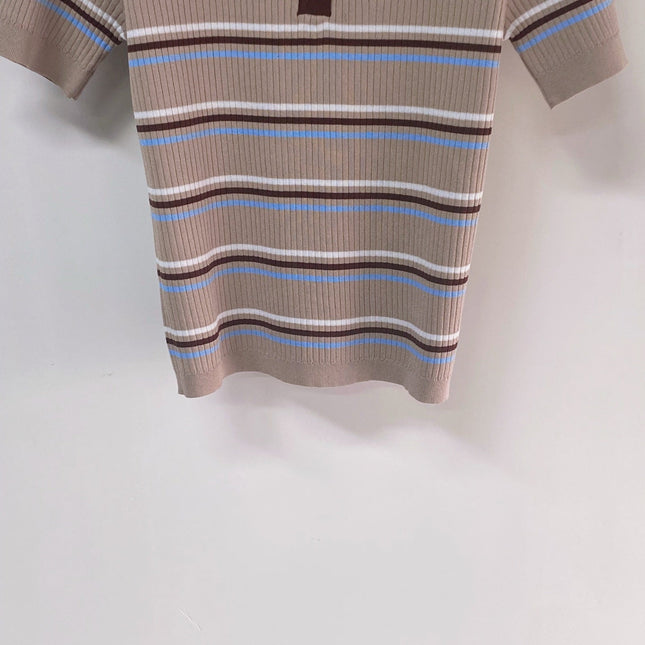 PRADA 26S SHORT-SLEEVED KNIT POLO SHIRT STYLE 893